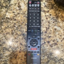 Sharp AQUOS TV Remote Control Wireless Black Netflix Button Smart Central
