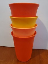 Set of 4 Vintage Tupperware Bell Tumblers 109, Mixed Colors, good, Set 3