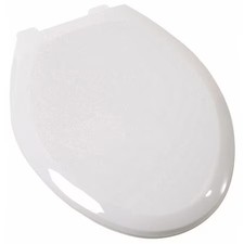 JONES STEPHENS C2200S00 EZ Close Premium Plstc Seat, Wht, Elngtd With Cover,