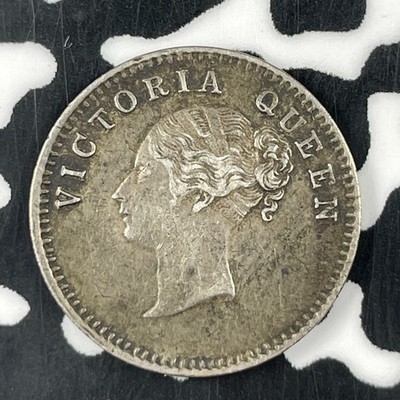 1841(C) India 2 Annas Lot#C9833 Silver! Nice!
