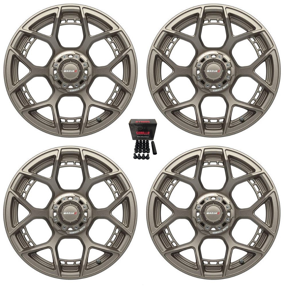 MadJax Evolution 15" Golf Cart Wheels/Rims Matte Bronze (3+4) E-Z-GO & Club Car