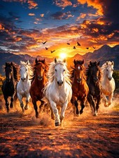 Horse Diamond Art Kits for Adults, Animal Diamond Painting Kit, 5D Diamond Pa...