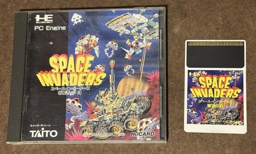 Space Invaders Fukkatsu no Hi PC Engine HuCard NEC Japan Import US Seller