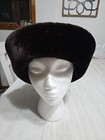 100% Wool Hat With Faux Fur Trim Brown Vintage Women’s 21-23 — photo 2