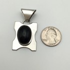 20.4g Vintage Sterling Silver TAXCO Black Onyx Pendant Marked Mexico 925 #32 — photo 3