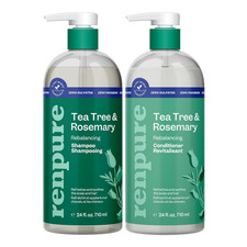 Tea Tree Rosemary Shampoo and Conditioner Set, Plant Based - Refreshes Rebal