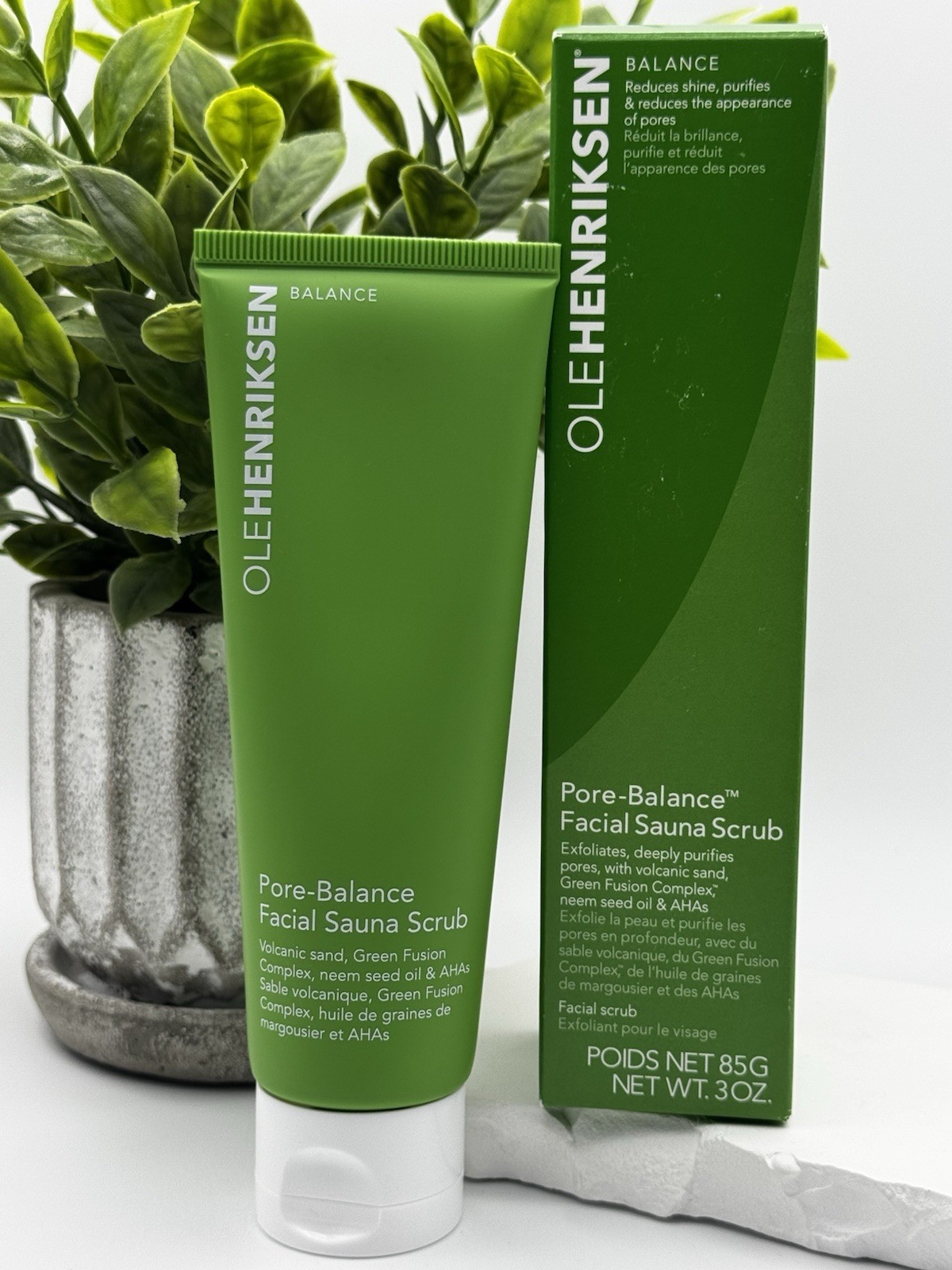 Ole Henriksen Pore Balance Facial Sauna Scrub 3 oz Deep Cleansing Exfoliator  