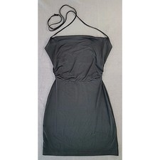 Urban Outfitters UO Knit Black Halter Mini Dress Small EUC Bodycon Club Y2K