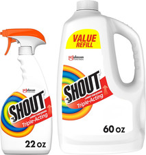Shout Active Enzyme Spray and Wash Stain Remover Fabric Routine Bundle, Includes