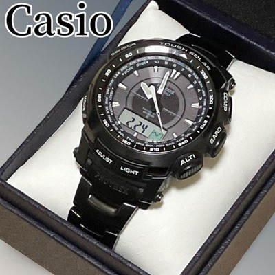 Casio PRO TREK PRW5100YT Triple Sensor Watch Solar Titanium Box Included
