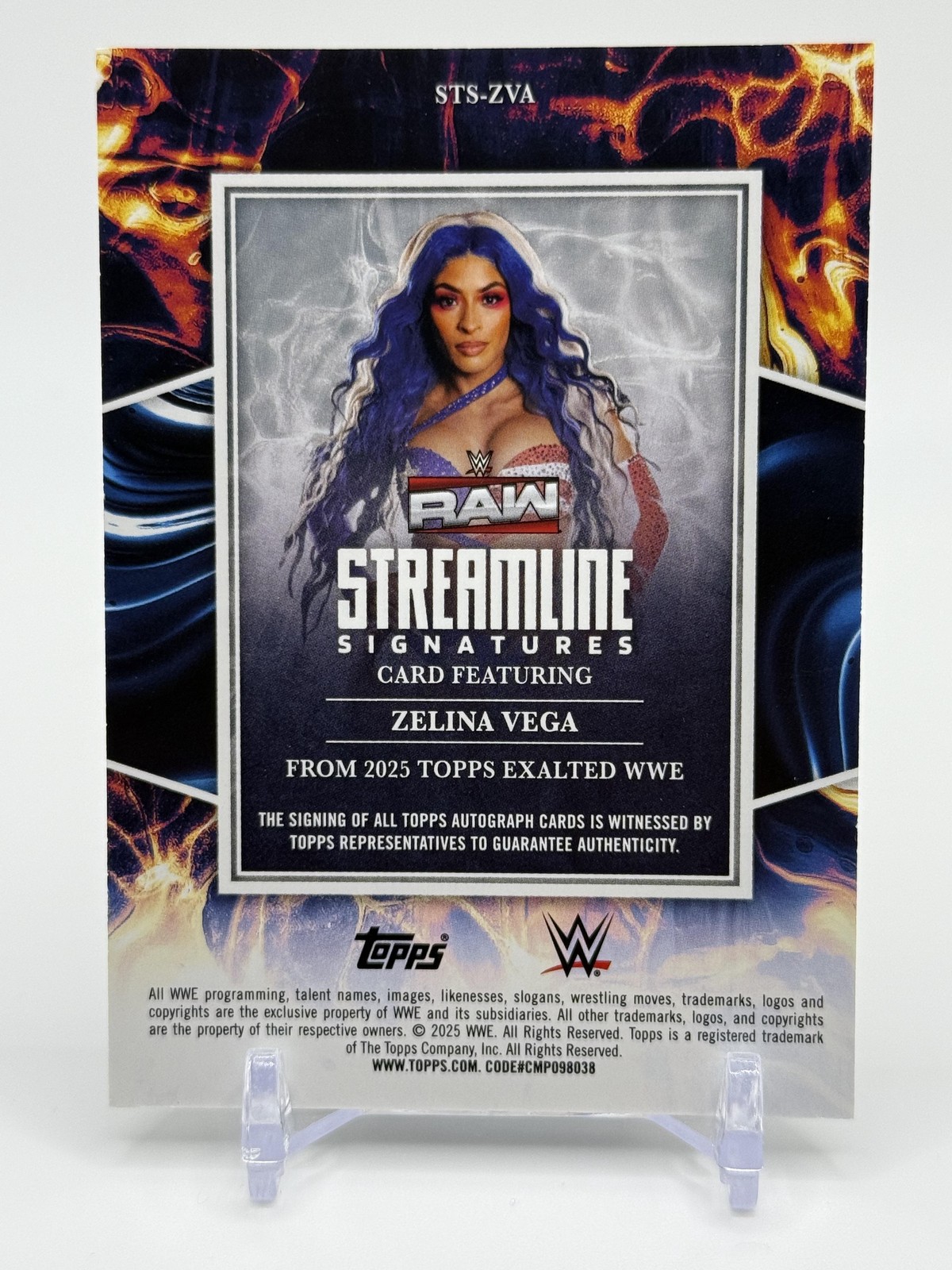 2025 Topps Exalted WWE #STS-ZVA Zelina Vega Streamline Signatures On Card Auto view 2