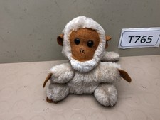 Vintage Dakin  Co plush chimp Monkey Ape White Brown Stuffed animal 1976 118