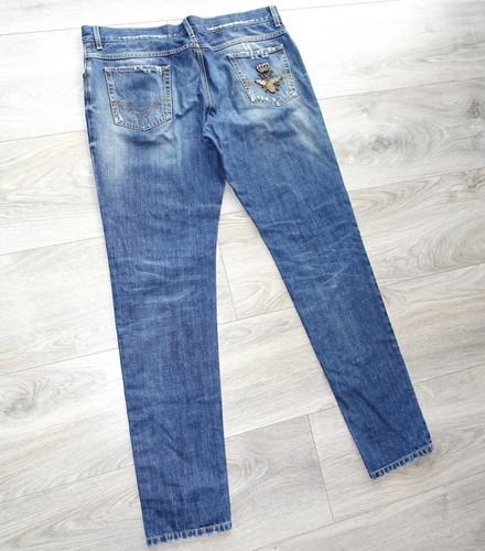 DOLCE & GABBANA JEANS 54 jean denim dg d&g made in italy blue beaded bee crown - Bild 6 von 18