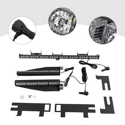 35'' Led Strobe Light Bar Traffic Advisor Emergency Hazard Warning Purple White