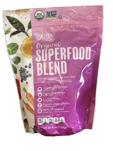 Best Superfood Powder 2021 Livfit Superfood Organic Superfood Blend Powder 720 Gram 6g of 