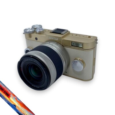 Pentax Q-S1 12.4 MP Compact Digital SLR Camera Gold Zoom Lens Kit