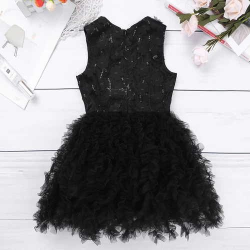 Flower Girl Princess Dress V-back Pageant Wedding Birthday Party Prom Kids Dress - Picture 96 of 97