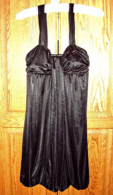Size Sm Juniors Bubble Black Shimmer Prom Formal Wedding Evening Club Wear  Dress | eBay