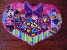 Minnie Mouse Snap Jewelry Bead set Disney Heart Case Kids Jewelry