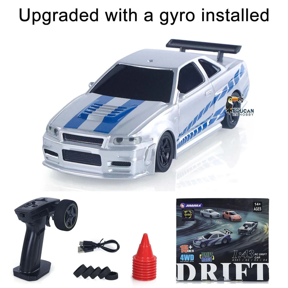 4304A 2.4GHz 1/43 RC Drift Car 4WD High Speed Racing Vehicles RTR w/ Gyroscope - Image 2 of 4