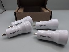 Image of Dual Port USB Car Charger,Car Charger For Apple Android Devices, 4.8A 24W 4 Pack