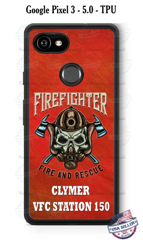 Funda de teléfono Firefighter Fire & Rescue Team Heroes para iPhone i12 Samsung s20 LG Foto 2 de 4