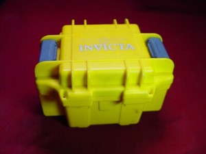 Invicta 1 Slot Box/Case Yellow Impact Resistant Waterproof Case