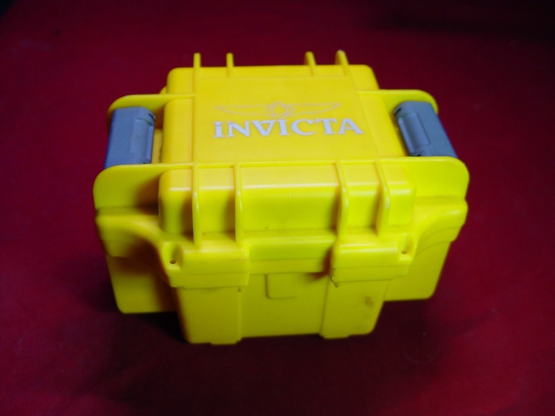 Invicta 1 Slot Box/Case Yellow Impact Resistant Waterproof Case