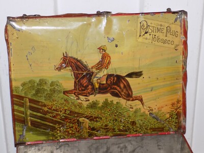 pastime plug tobacco tin Vintage Pastime Plug Tobacco Finzer & Bros Tin