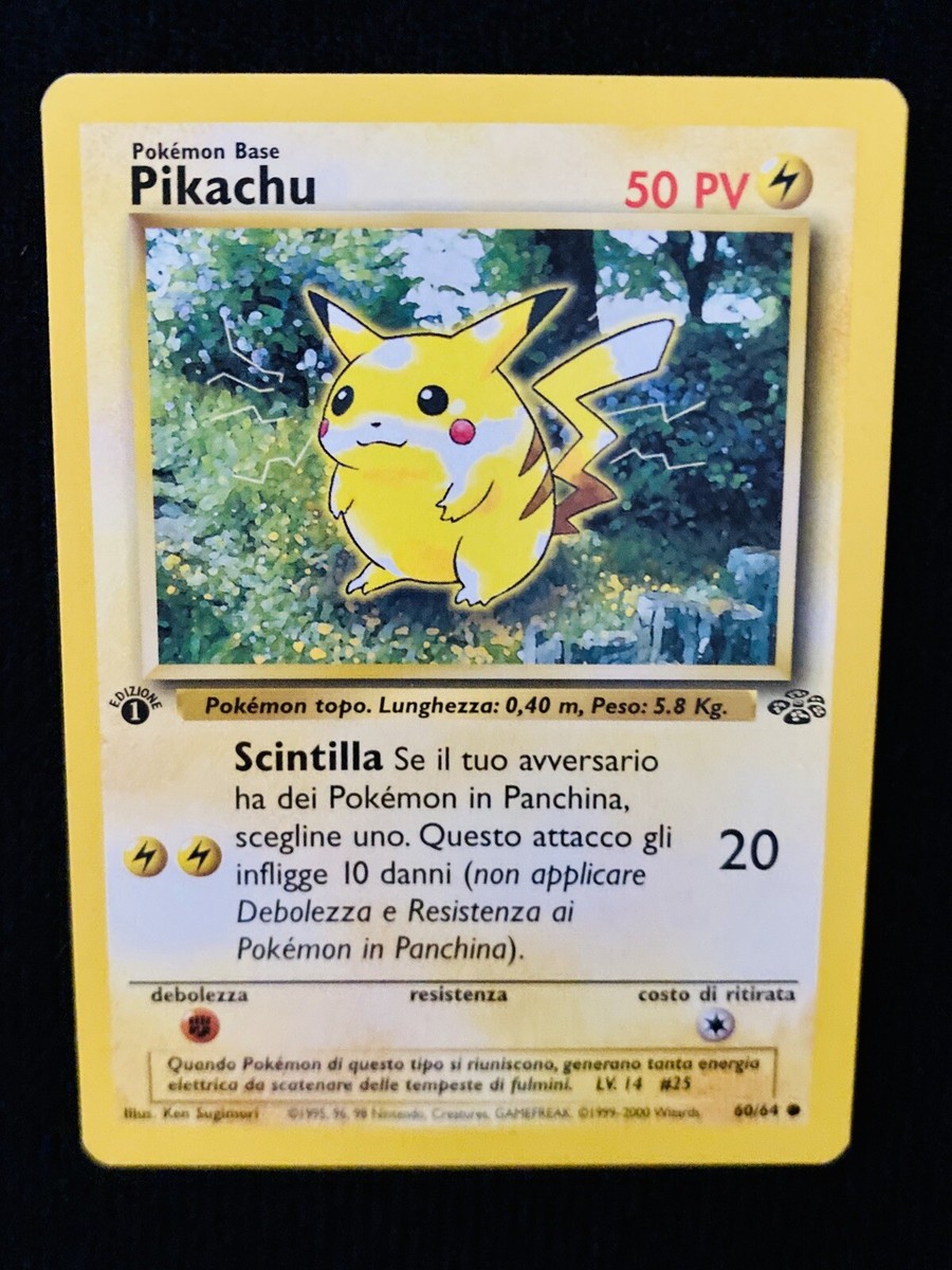【海外版】Pikachu Jungle First Edition Pikachu 60/64 First Edition Jungle Pokemon Card Near Mint Possible