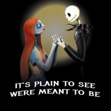 It's Plain To See We're Meant To Be Sally Jack Skellington Fridge MAGNET
