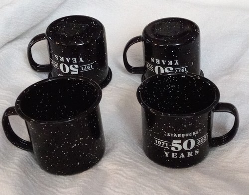 4 Starbucks 50th Anniversary Employee Appreciation Tin Espresso 5 OZ Cups - Picture 8 of 10
