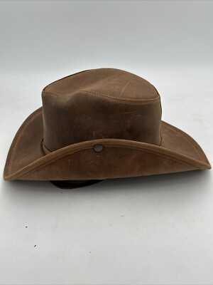 Minnetonka The Aussie Hat Genuine Leather Cowboy Hat Size