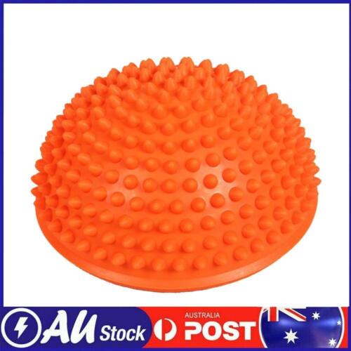 Inflatable Half Sphere Yoga Balls Massage Trainer Balancing Ball (Orange) - Picture 1 of 7