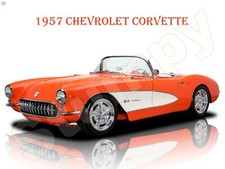1957 Chevrolet Corvette Metal Sign 9 X 12 Or 12 X 16