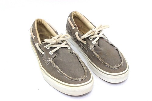 Vans TB4R Gray Brown Canvas Skate Shoes Size Mens 8 Women's 9.5 | eBay