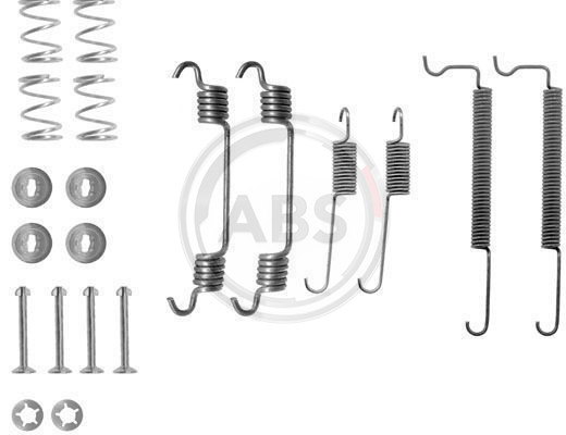 Rear Brake Shoe Fitting Kit A.B.S. 0709Q for Vauxhall/Chevrolet Corsa/Tigra/Astr