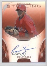 2013 Bowman Sterling Prospect Orange Refractor 20/75 Roman Quinn Auto a7m