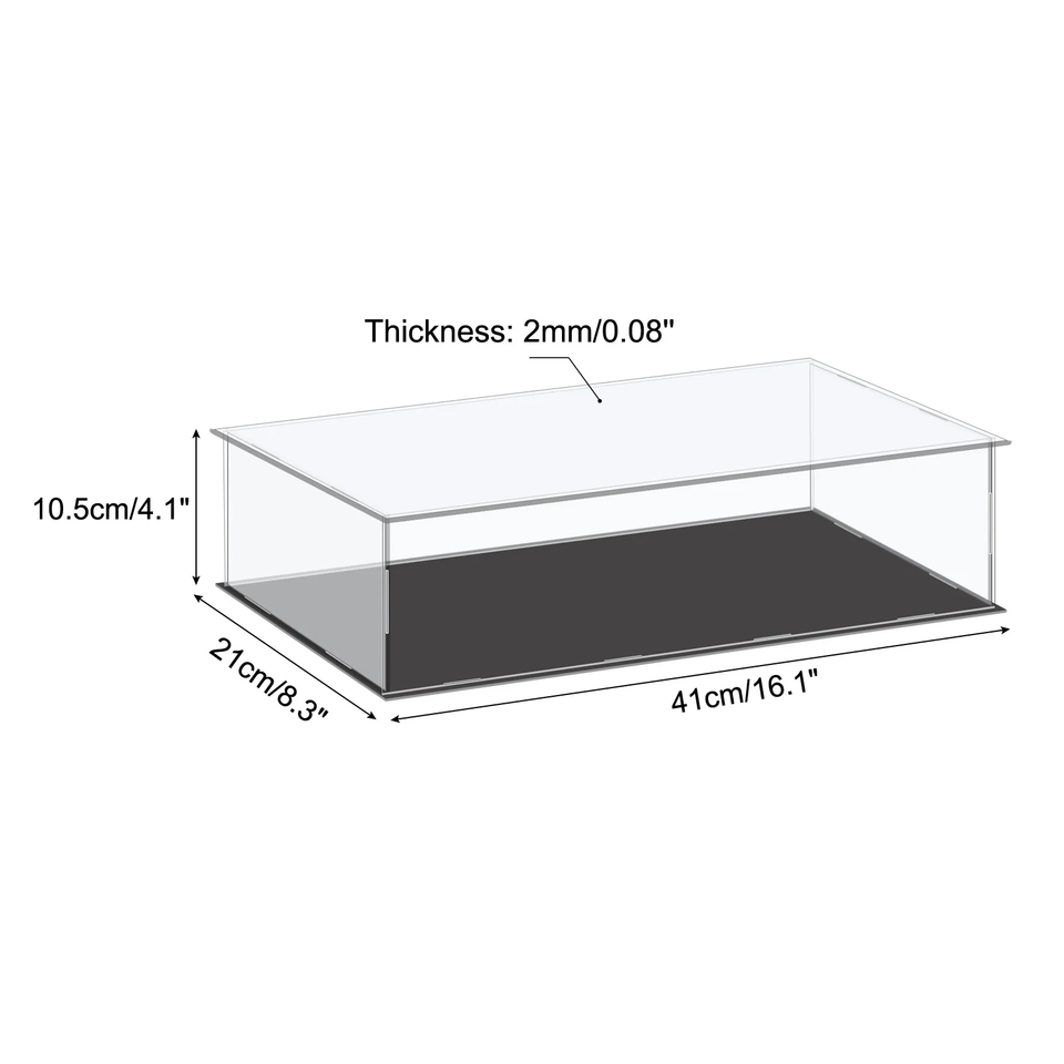 Acrylic Display Case Plastic Box Cube Storage Box Clear Small Assemble ...