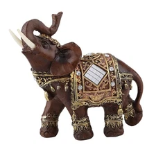 Cocoarm Elephant Statue Decor Lucky Feng Shui Wealth Elephant Figurines with ...