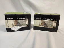 Lexmark C544X1KG Black Extra High Yield Toner Cartridges - Lot of 2