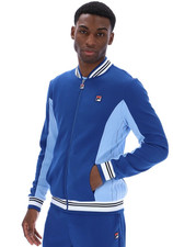 Fila Vintage Settanta Baseball Track Jacket Top Blue  Limoges Frozen Fjord Black