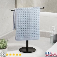 Stainless Steel Hand Towel Holder Freestanding Anti-Scratch Towel Organizer New