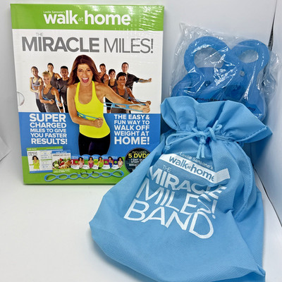 Walk at Home Leslie Sansone's Miracle Miles DVD Set + Band Included