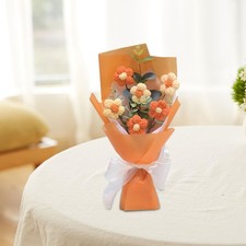 Crochet Flowers Bouquet Decor for Graduation Anniversary Valentine's Day