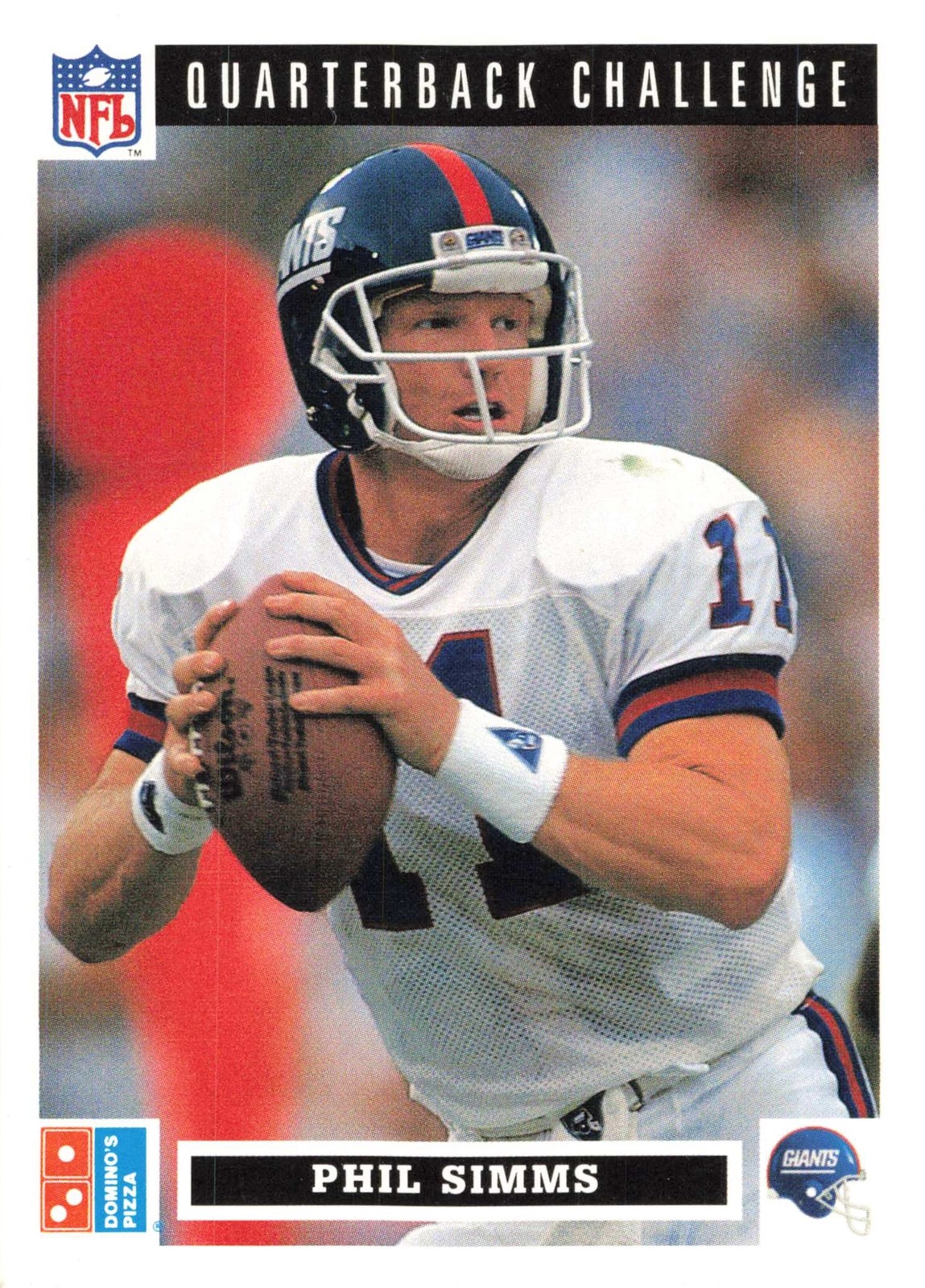 Phil Simms 1991 Upper Deck Domino's The Quarterbacks #17 New York Giants