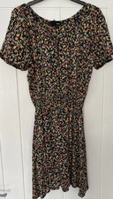 Next ladies 12 Black dress ditsy floral print see details