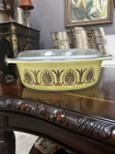 Vintage Pyrex Golden Classic Casserole Dish 045 Yellow and gold with lid 2-1/2qt