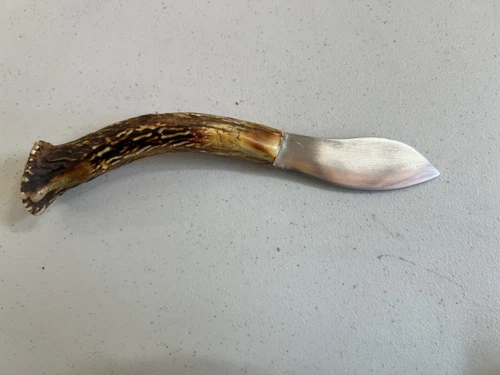 NICE Hand Made Knife Skinning Frontier Pioneer Nessmuk Stlye Antler Custom READ