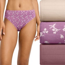 New 3 Pack Jockey Breathe French Cut Panties Underwear Floral Spray Size 7 L NWT